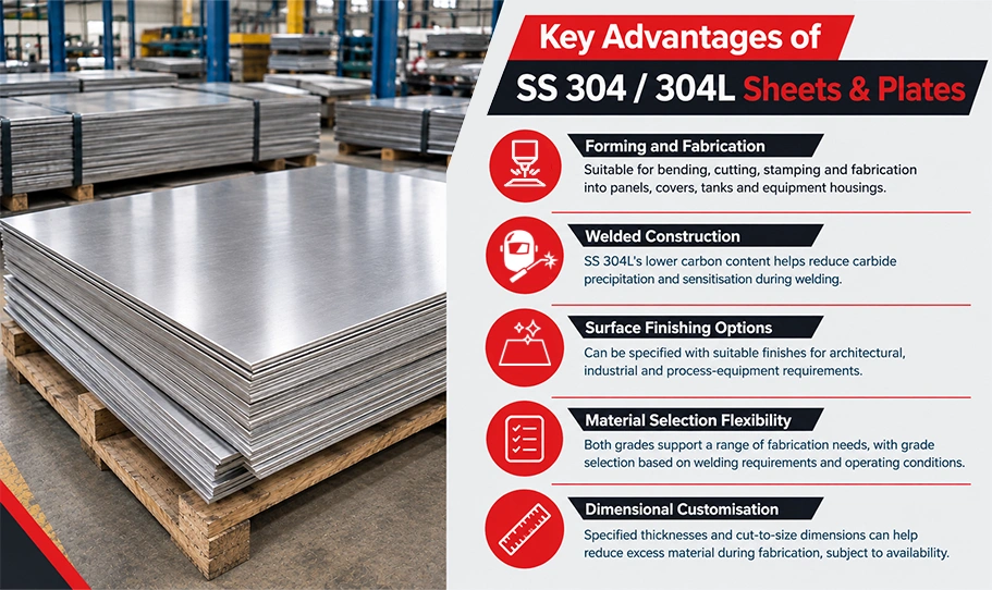 SS 304 / 304L Sheets and Plates Chemical Composition and Mechanical Properties